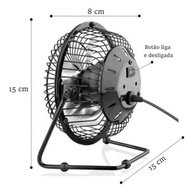 Kit 2x Mini Ventilador USB Mesa Potente e Silencioso - Design Compacto com Inclinação 360° - imagem 3
