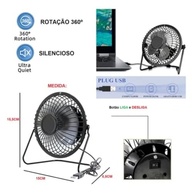 Mini Ventilador de Mesa USB 17,5cm - Silencioso, Compacto e Portátil - imagem 3