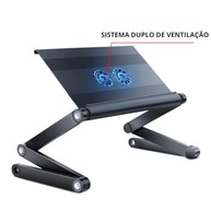 Mesa Notebook Ajustável com Ventilador Duplo e Articulação 360° em Alumínio - imagem 5
