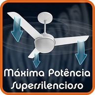 Ventilador de Teto Alisclean 905 220V com Controle de Parede - 90cm, 3 Pás, Design Cristal - imagem 5