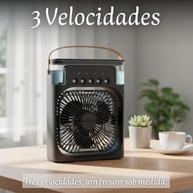 Ventilador Umidificador 4 em 1 Portátil com LED 7 Cores e Tanque 180ML - imagem 5