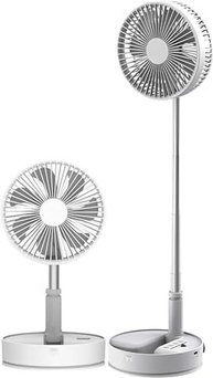 Ventilador Dobrável Portátil Silencioso com Bateria de Longa Duração - 4 Velocidades e Design Compacto - imagem 2