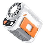 Ventilador Portátil Multifuncional Compacto 5 Velocidades 18.000 RPM Bateria 4.000 mAh Carregador e Lanterna LED Com Clipe de Cintura e Cordão Carregamento USB Tipo C (Branco) - imagem 1