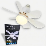 Ventilador de Teto com Lâmpada LED Inteligente 60W - 6 Pás, Controle Remoto, 3 Velocidades, Bivolt - imagem 2