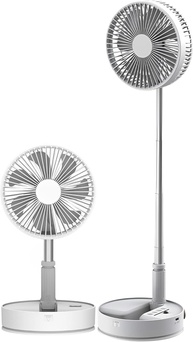 Ventilador Dobrável Portátil Silencioso com Bateria de Longa Duração - 4 Velocidades e Design Compacto - imagem 1