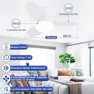 Ventilador de Teto Inverter 88cm com Luz Tricolor e Controle Remoto - 110V - imagem 3
