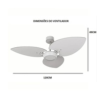 Ventilador de Teto Natuvent Dahlia LED 3 Pás em Madeira Teca – Estilo e Conforto com Iluminação Integrada - imagem 3