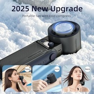Ventilador Portátil com Resfriamento por Gelo | 199 Velocidades, Bateria 6000mAh, Dobrável 90° - imagem 4