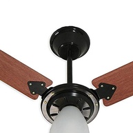 Ventilador de Teto Marbella New 220V 3 Pás Preto/Mogno com Iluminação - imagem 3