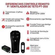 Controle Remoto Capacitivo para Ventilador de Teto e Lâmpada PT-350 – Compatível com Alexa, Instalação Fácil e Timer Automático - imagem 4