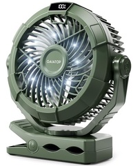 Gaiatop Ventilador Portátil Recarregável com Luz LED | 4000mAh, 3 Velocidades, Oscilação 360° - imagem 2