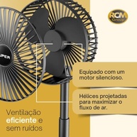Ventilador Portátil Dobrável USB Recarregável 2000mAh com 3 Velocidades e Ajuste de Altura – Ideal para Escritório e Home Office - imagem 4