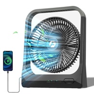 Ventilador Portátil USB 8" com Bateria Recarregável 10400mAh - 28h de Uso | Ideal para Mesa, Escritório, Camping e Ambientes Internos - imagem 2