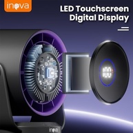 INAVA Ventilador de Mesa Ultra Silencioso 28dB com Display Digital, 100 Velocidades e Bateria Recarregável - Ideal para Casa, Escritório e Viagem - imagem 4