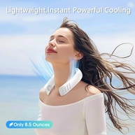 Ventilador de Pescoço OLV 6000mAh - 4 Motores Turbina, 3 Velocidades, 360°, Ultra Silencioso - imagem 4