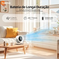 Ventilador de Mesa USB Basike 3 Velocidades Silencioso Portátil com Base Antiderrapante - imagem 5
