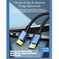 Cabo Vention HDMI 2.1 Gamer 8K 60Hz 4K 120Hz 48Gbps Blindado Ouro 1m - imagem 5