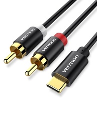 Cabo VENTION USB-C para 2 RCA: Som Estéreo de Alta Fidelidade para Seu Home Theater e Dispositivos - imagem 1
