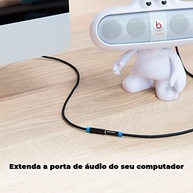 Cabo Extensor P2 3m Vention: Amplie o Som do Seu Fone com Qualidade Premium - imagem 3