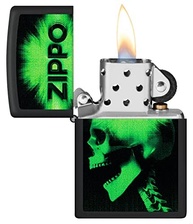 Isqueiro Zippo Green Skull Design Original à Prova de Vento - Estilo Único - imagem 4