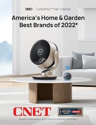 Dreo Ventoinhas inteligentes silenciosas de 40.6 cm de altura 25dB para quarto, ventilador DC com controle remoto, ventilador oscilante omnidirecional de 120° + 120°, 6 modos, 9 velocidades - imagem 3