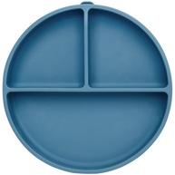 Pratinho em Silicone com Ventosa Azul Escuro - Seguro, Higiênico e Prático para Refeições Infantis - imagem 1