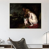 Pôster de Arte Peter Paul Rubens - Venus Frigida | Impressão em Tela 75x60cm para Decoração de Escritório - imagem 5