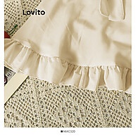 Lovito Top Sexy Liso Com Babados – O Essencial do Verão - imagem 2