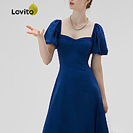 Vestido Azul Lovito: Elegância Casual para o Verão - imagem 2
