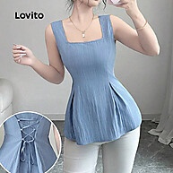 Regata Plissada Lovito: Estilo Casual para o Verão - imagem 2
