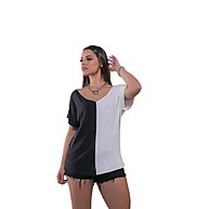 Blusa Gola V Bicolor: Estilo e Conforto para o Verão ☀️ - imagem 1