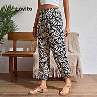 Calça Lovito Boho Plantas Flores – Conforto e Estilo para o Verão - imagem 2