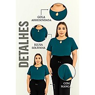 Blusa Plus Size Lisa com Mangas: Conforto e Estilo para o Verão - imagem 1