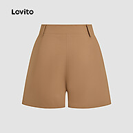 Lovito Shorts Caqui Pregueado – Conforto e Estilo para o Verão - imagem 2
