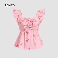 Blusa de Renda Lovito: Elegância Rosa para o Verão - imagem 2