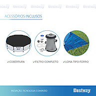 Piscina Estrutural Bestway 4678L com Filtro: Complete seu Verão - imagem 2