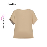 Blusa Lovito Casual Plus Size com Estampa Geométrica – Verão/Primavera - imagem 2