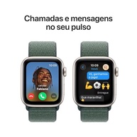 Apple Watch SE GPS 40mm Alumínio Caixa Estelar com Pulseira Loop Esportiva Verde-Lago - imagem 5