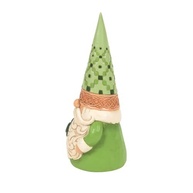 Estatueta Jim Shore Heartwood Creek - Gnomo Irlandês com Trevo, 17 cm, Verde Multicolorido - imagem 3