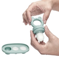 Kit Porta-Frutinhas e Forminha em Silicone Verde - Ideal para Introdução Alimentar e Sorvetes - imagem 5