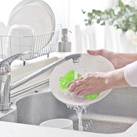 Esponjas de Silicone para Cozinha - 3 Unidades Azul, Verde e Laranja | Grau Alimentício e Multiuso - imagem 3
