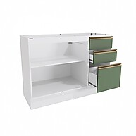 Balcão de Pia Celeste 120cm: Branco e Verde! - imagem 2