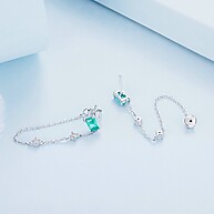Brincos Prata 925 Bamoer: Elegância Verde - imagem 2