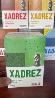 Pigmento Em Pó Xadrez Verde 500g Tinta P/Cimento Queimado - imagem 2