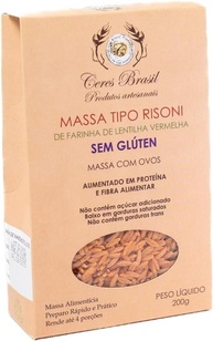Macarrão Risoni de Lentilha Vermelha Sem Glúten Ceres 200g - imagem 1