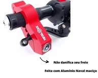 Trava de Manopla Antifurto para 2 Capacetes - Segurança Vermelha para sua Moto - imagem 3