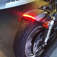 Luz Traseira LED para Harley Davidson Sportster: Freio e Placa com Design Exclusivo (Concha Vermelha) - imagem 3
