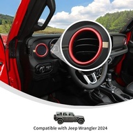 Capas de Ventilação Linskip Vermelhas para Jeep Wrangler JL 4XE e Gladiator JT 2024-2025 - Acessórios Internos Premium - imagem 4