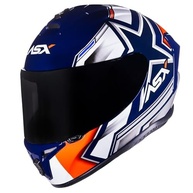 Capacete Masculino ASX Draken Pilot Azul e Vermelho - Estilo e Segurança para Sua Pilotagem - imagem 3