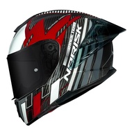 Capacete Norisk Carbon R Team Preto Vermelho e Branco - Segurança e Estilo para Você! - imagem 1